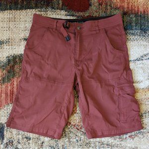 Prana Stretch Zion shorts S x 11" - Brick Red